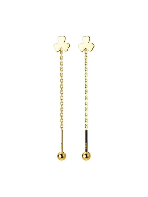 Cercei din argint Trifoi (Silver/Gold)